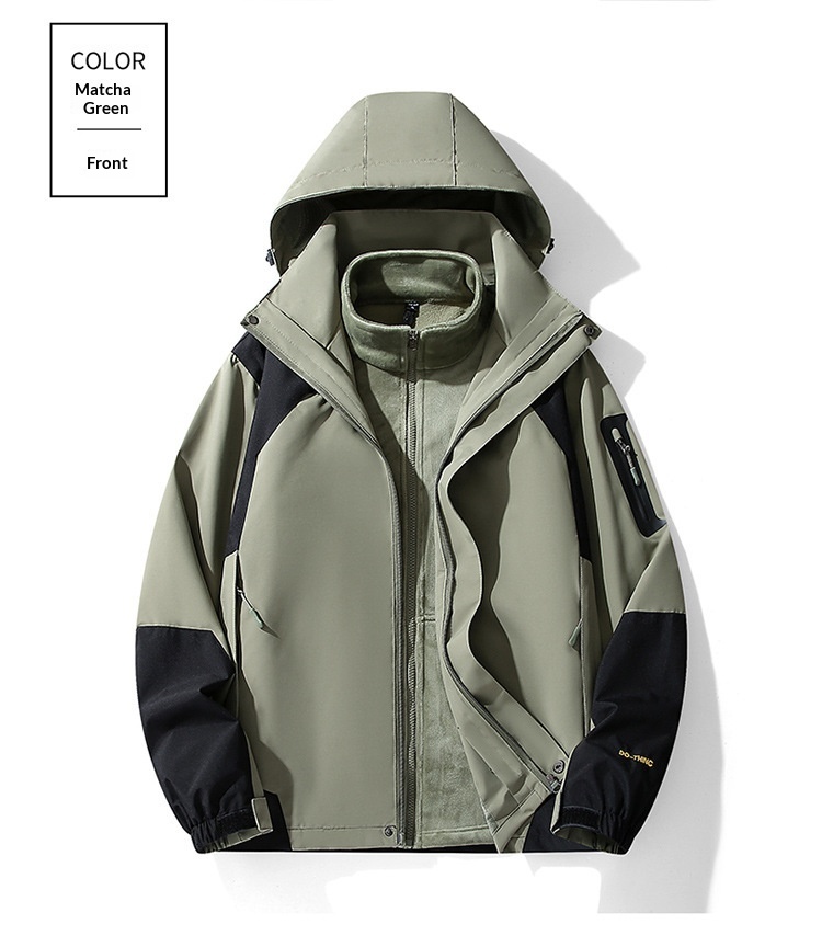 chłopiec Chłopiec 2024 Mink Velvet Nowy Jesień Zima Trzy w jednym 0,05 kg Zestaw częściowy Unisex Kurtka męska Możliwość personalizacji z nadrukiem i_voghion.com