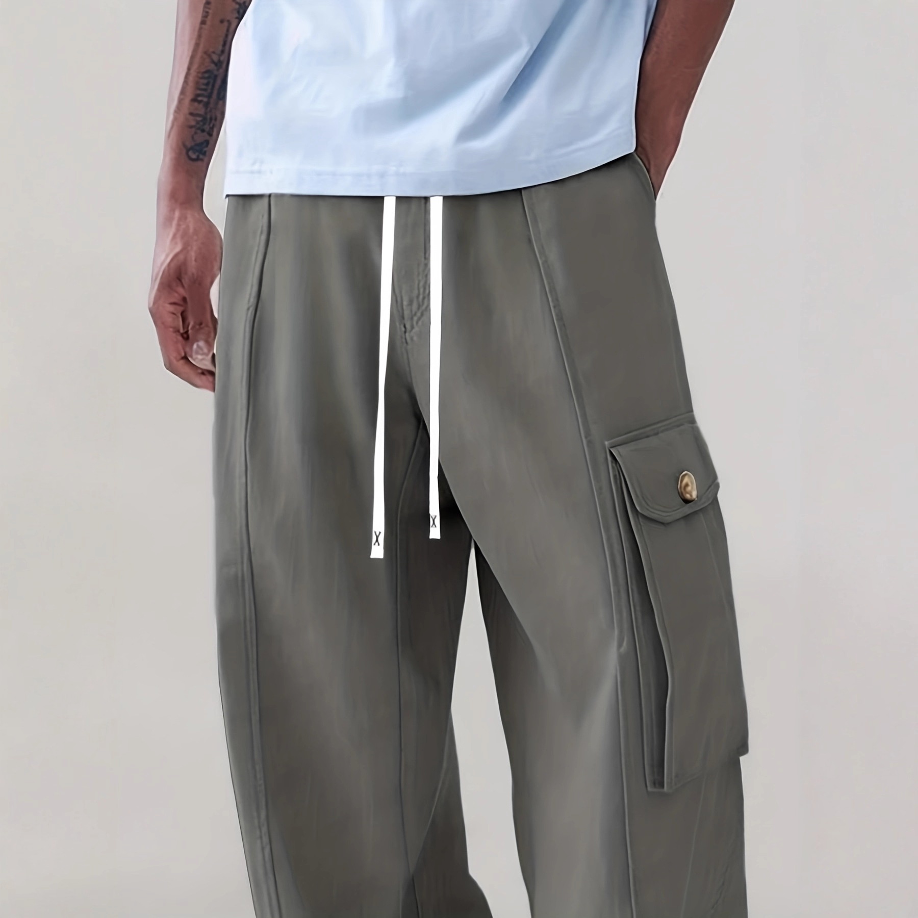 Pantaloni casual europei e cargo da uomo, pantaloni casual retrò americani 2025, pantaloni dritti a gamba larga in stile giapponese primaverile di marca alla moda_voghion.com