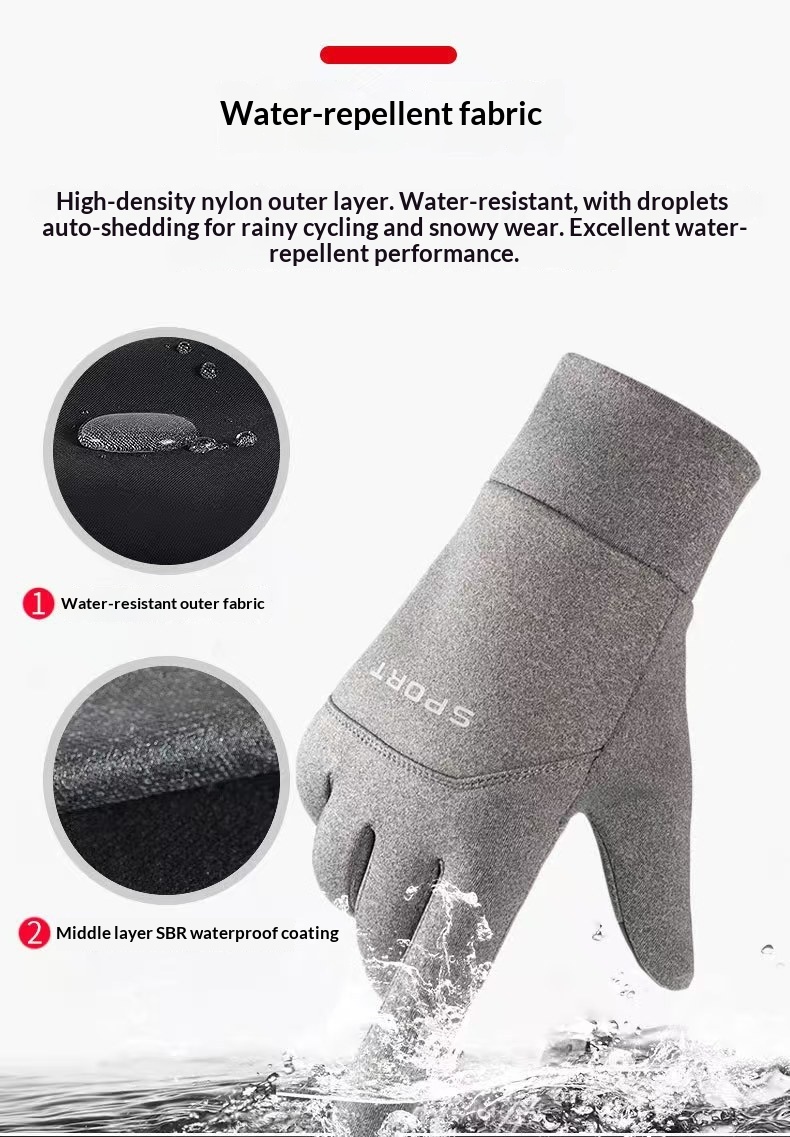 boy Boy Boy Outdoor Warm Gloves For Men, Autumn And Winter, Cycling Sports, Full Two Finger, Windproof, Waterproof, Cold Resistant,_voghion.com