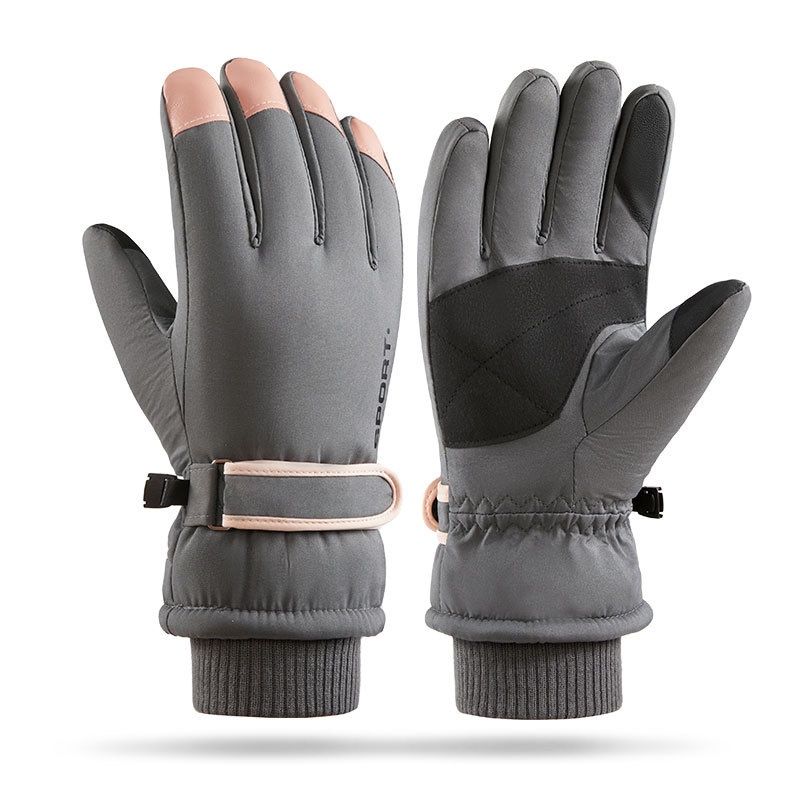 Guanti da sci invernali Boy Boy per uomo e donna, stile coppia, touchscreen da ciclismo, antiscivolo, antivento, impermeabili, foderati in pile,_voghion.com