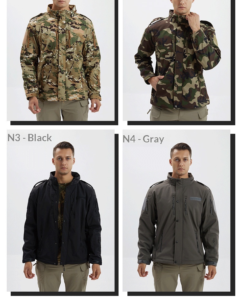 Veste polaire épaisse et chaude, coupe-vent, softshell de quatrième génération pour homme, idéale pour le cyclisme et les sports de plein air en automne et en hiver._voghion.com