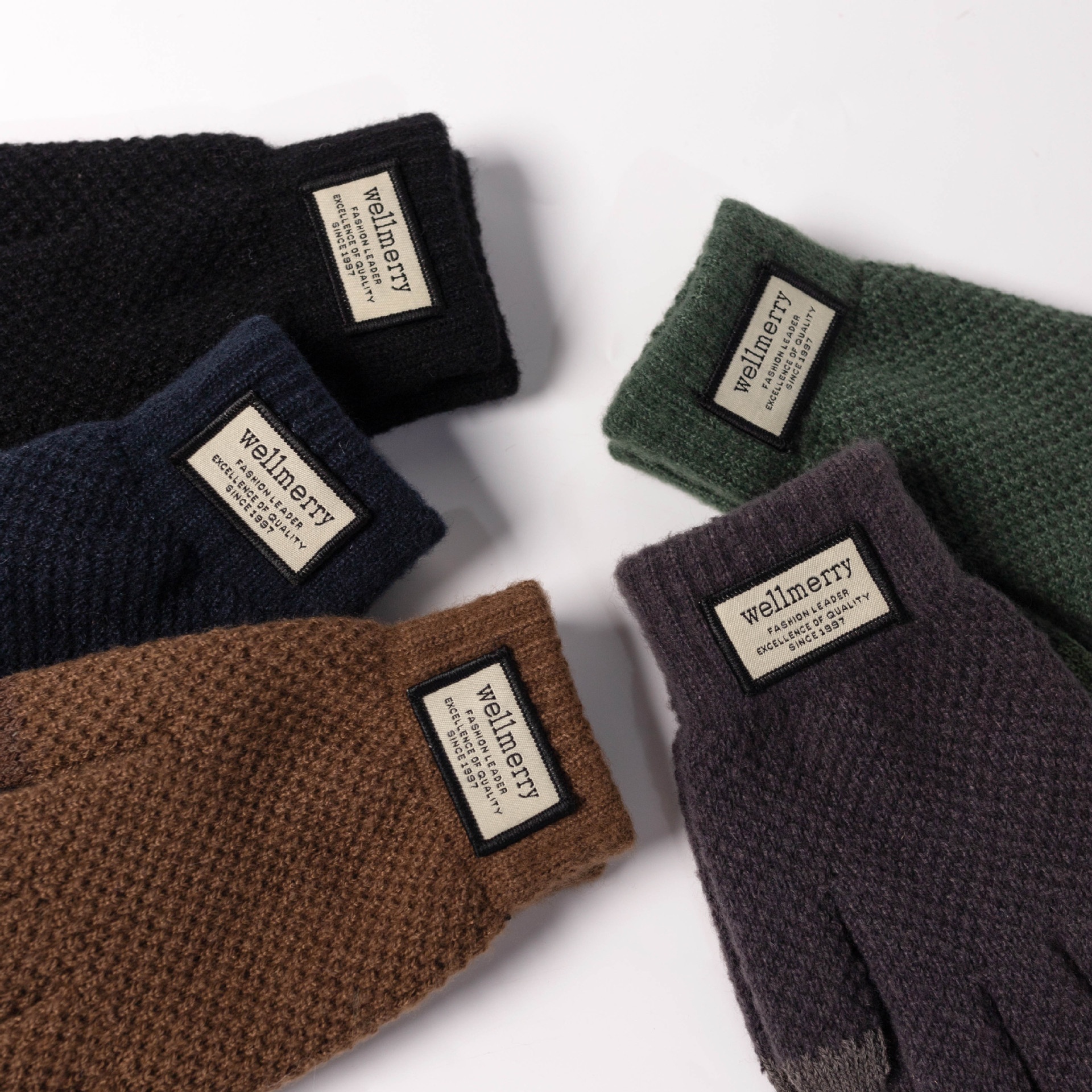 boy Boy Boy Winter Thickened Cold-Proof Cycling Touchscreen Knitted Men And Women Fingered Warm Gloves_voghion.com