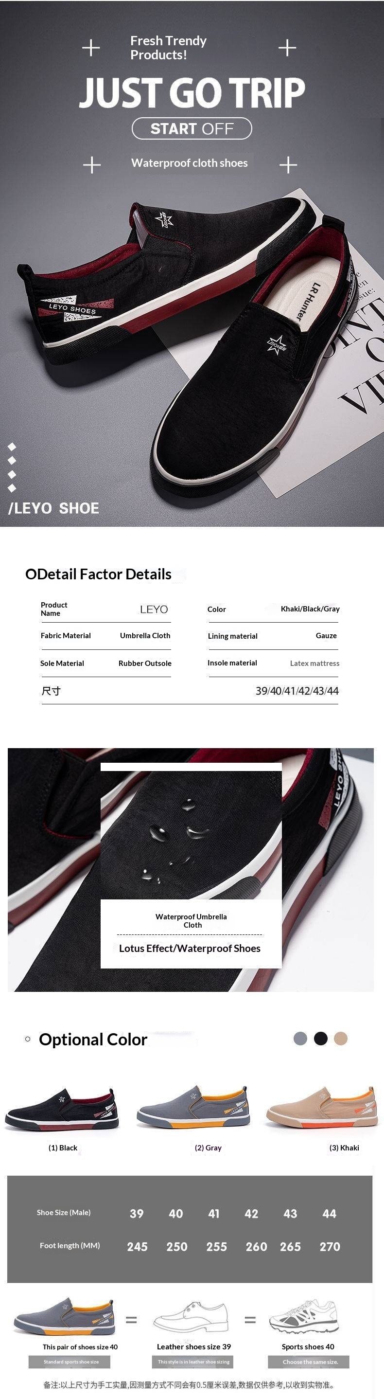 WalkPrime WalkPrime European Style Men's Slip-On Trendy Loafers Korean Version Waterproof Fabric Comfortable Soft Sole Driving Shoes For Men_voghion.com