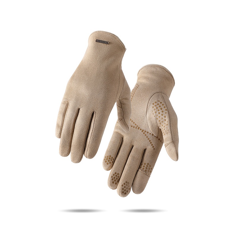 ragazzo Ragazzo Ragazzo Scamosciato Termico per Uomo e Donna, Foderato in Pile, Riscaldato, Ciclismo Invernale all'Aperto, Touchscreen, Antiscivolo, Copertura a Flip,_voghion.com