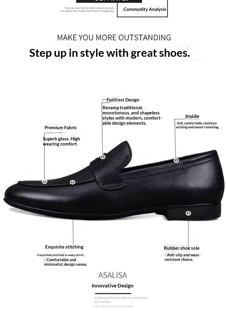 Voyage Voyage 2025 Spring And Autumn Versatile Sole Soft Surface Slip-On Loafers Fashionable Breathable Business Formal Men's Shoes_voghion.com