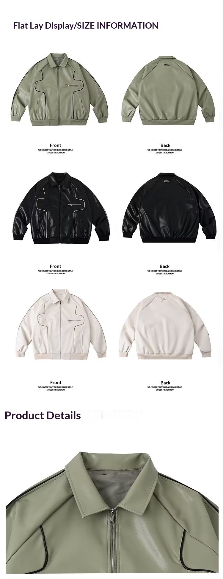 Giacca in pelle antivento larga da uomo, stile motociclista retrò europeo americano High Street, marchio alla moda Ins_voghion.com