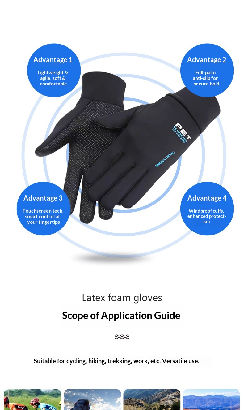 boy Boy Boy Autumn Winter Men's Windproof Touchscreen Gloves Outdoor Hiking Skiing Cycling Cold Resistant Wear-resistant Warm_voghion.com