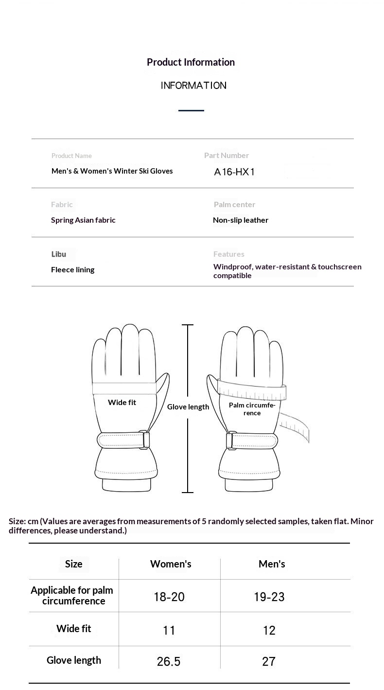 Guanti da sci invernali Boy Boy per uomo e donna, stile coppia, touchscreen da ciclismo, antiscivolo, antivento, impermeabili, foderati in pile,_voghion.com