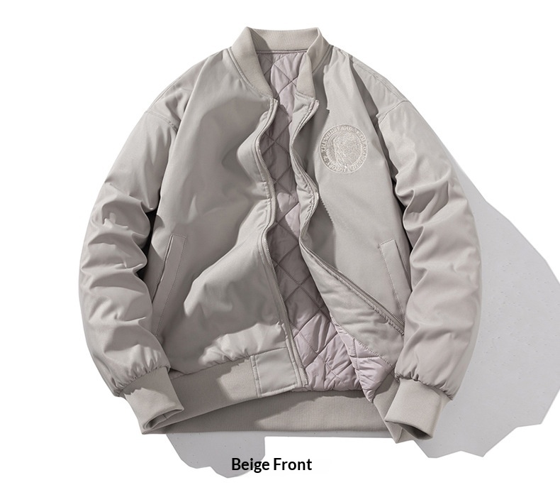 Junge Herbst Winter Europäisch Amerikanischer Trend Bestickte Baseball Herren Damen Paar Lockerer Mantel Verdickte Bomberjacke Mantel_voghion.com