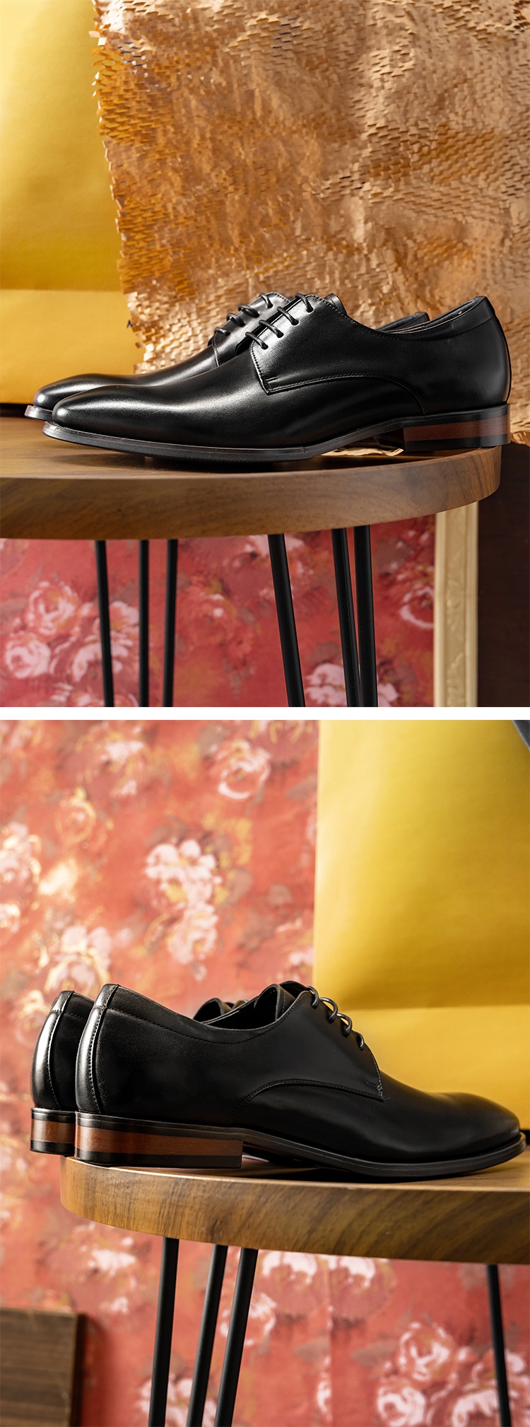 Scarpe derby da uomo in pelle di vacchetta con lacci, stile britannico, formali, da cerimonia, casual, da lavoro, da lavoro, da lavoro, da sposa, da lavoro ..._voghion.com