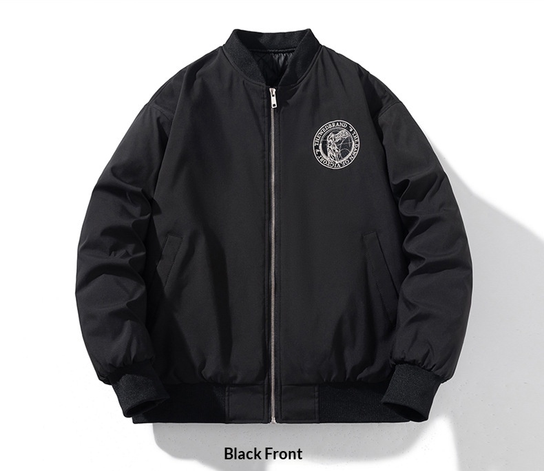 Junge Herbst Winter Europäisch Amerikanischer Trend Bestickte Baseball Herren Damen Paar Lockerer Mantel Verdickte Bomberjacke Mantel_voghion.com