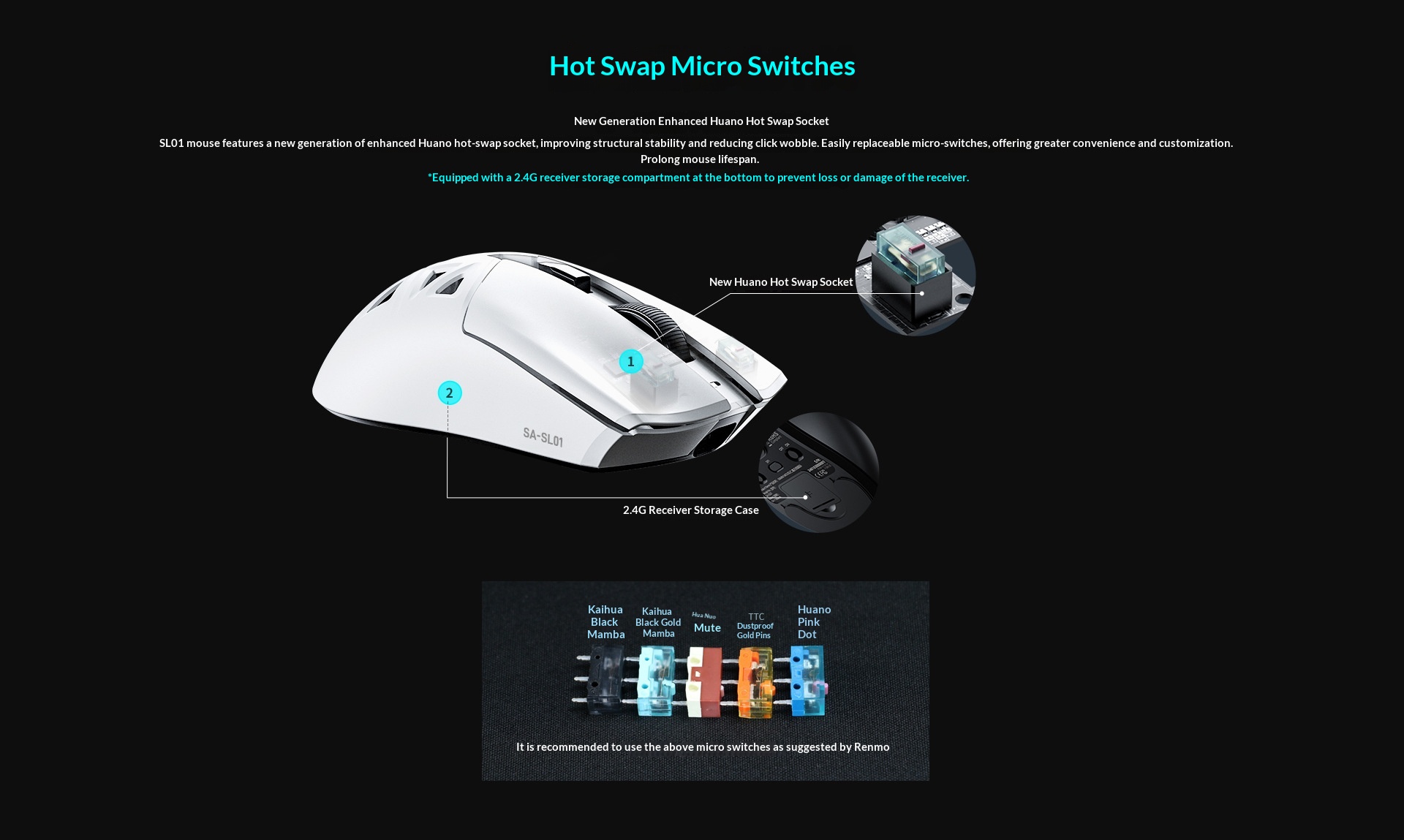 Digitex Digitex Sıcak Değiştirilebilir Kablosuz Oyun Mini Hollow PAW3311 Dizüstü Ofis Faresi SL01C_voghion.com