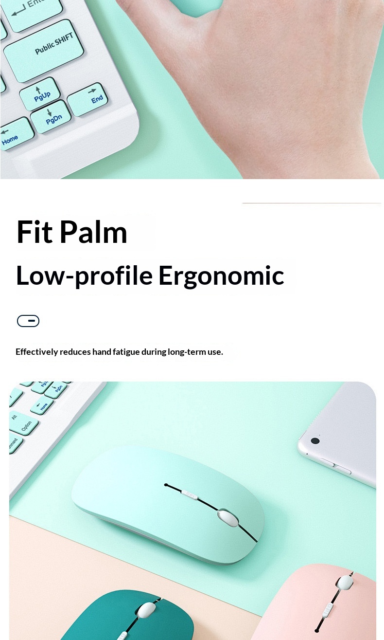 Digitex Digitex Rechargeable Dual-Mode Bluetooth Wireless Mouse For Gaming, Office, Computer, Mobile Phone, Tablet_voghion.com