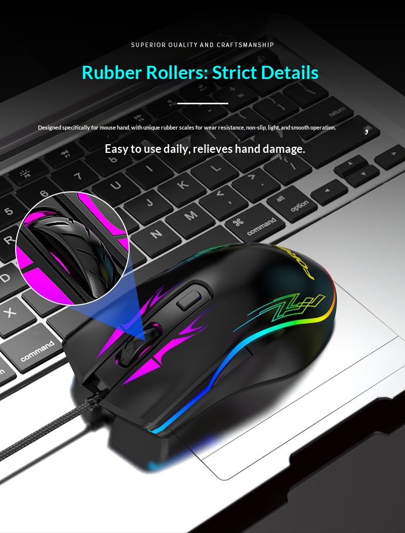 Digitex Digitex Wired FV509 Cool RGB Marquee Effect Oyun Bilgisayarı Toptan Mekanik Fare_voghion.com