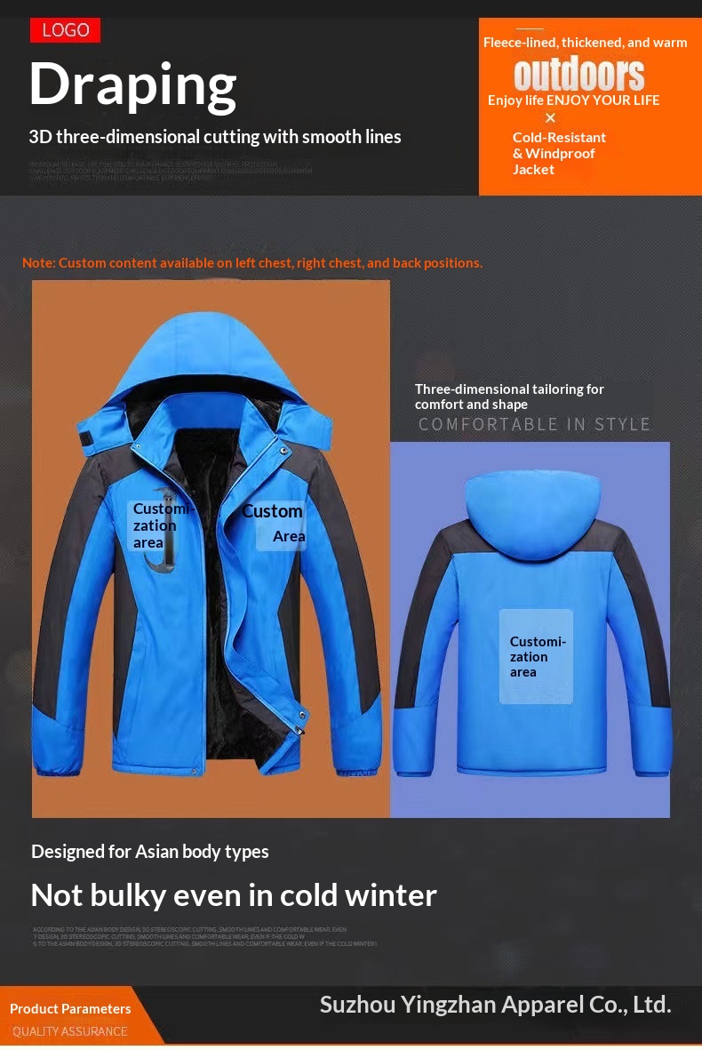 Jungen-Arbeitsjacke, dick gefüttert, bedruckt und bestickt, winddicht, wasserdicht, strapazierfähig, große Größe, Baumwollmantel, Herren-Arbeitskleidung_voghion.com