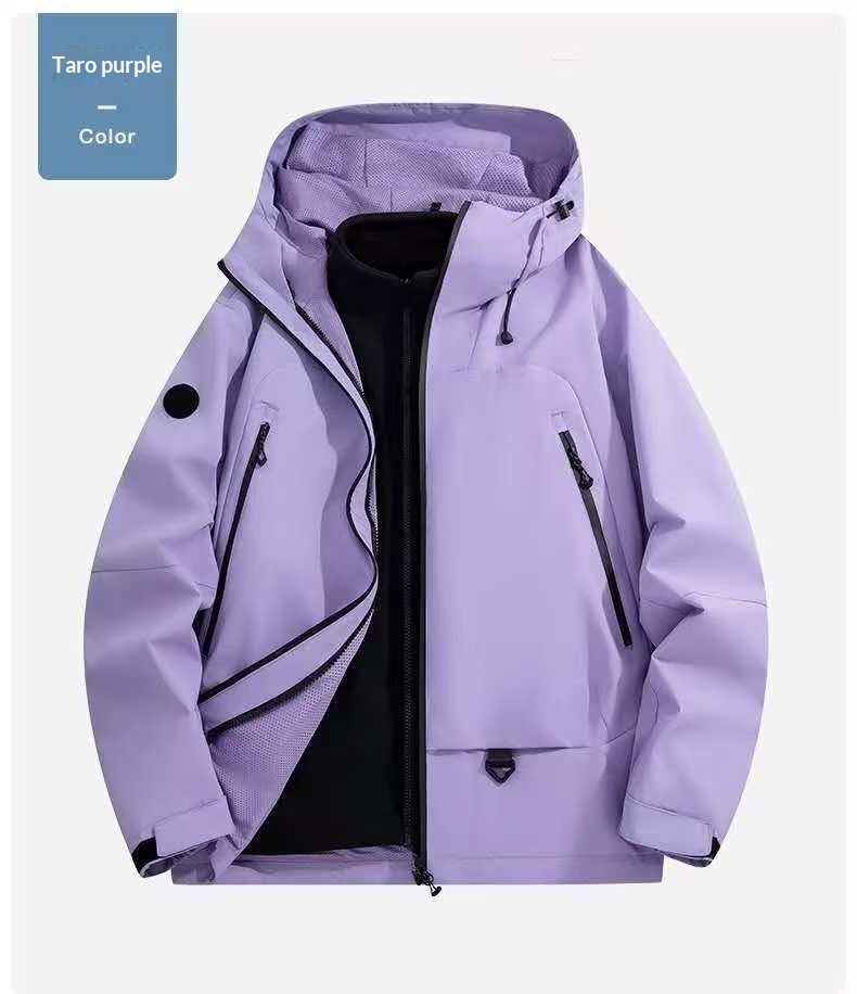 ragazzo Ragazzo 2025 Autunno Inverno Nuovo 3 in 1 Giacca da sci impermeabile antivento staccabile da uomo da donna_voghion.com