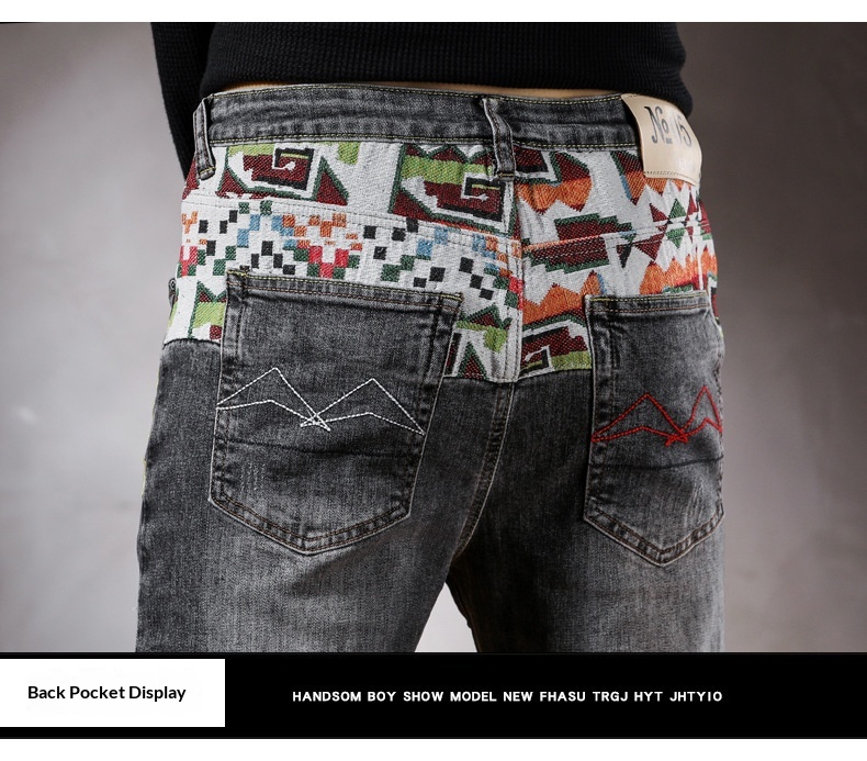 Jungen-Jeans mit Stickerei, Rissen, europäischem und amerikanischem Stil, neue Slim-Fit-Jeans, lange Freizeithose, coole Herrenhose, Einteiler_voghion.com