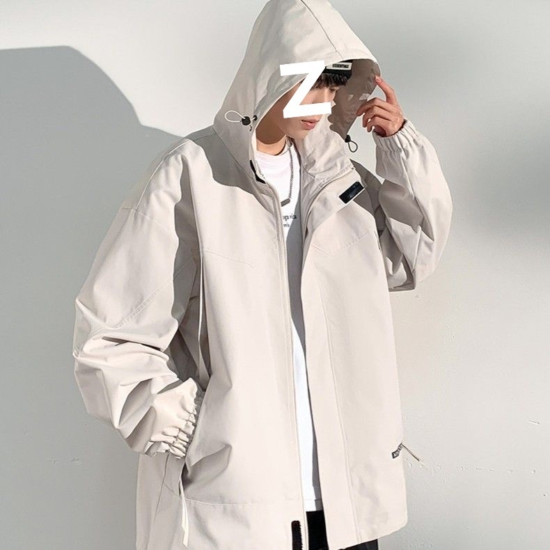 boy Boy Spring And Autumn Trend American Style Waterproof Windproof Solid Color Workwear Softshell Men's Casual Jacket Top_voghion.com