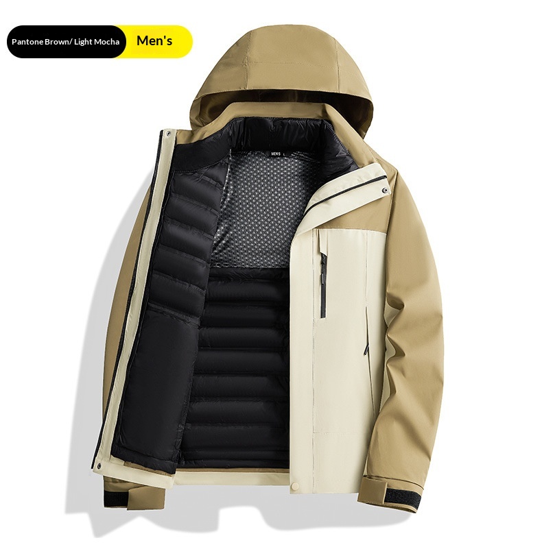 Ensemble deux pièces pour homme, doudoune d'hiver amovible, personnalisable, conforme aux normes nationales._voghion.com