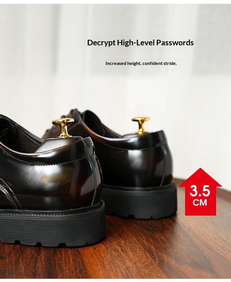 Scarpe derby formali da uomo Voyage in pelle a tre giunture, primo strato di fodera in pelle bovina, punta tonda, suola spessa, lucide_voghion.com