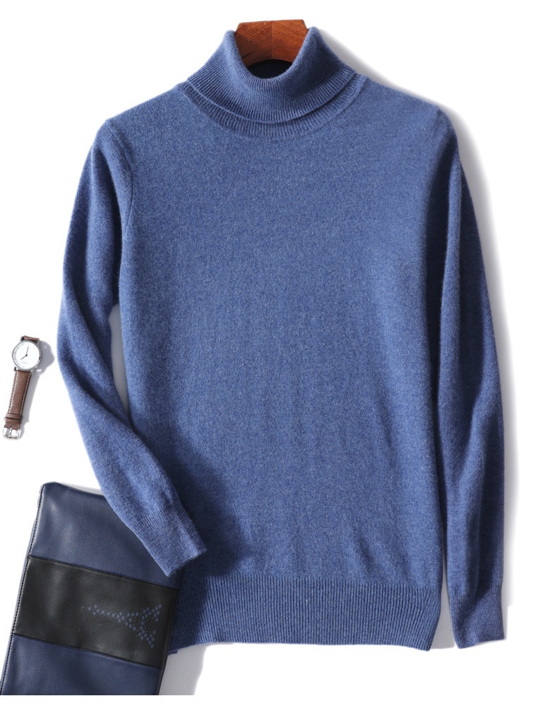 boy Boy Boy New Pure 100% Wool Men's Cashmere Spring Autumn Pullover Versatile Sweater Business Casual Inner Layer Base Shirt_voghion.com