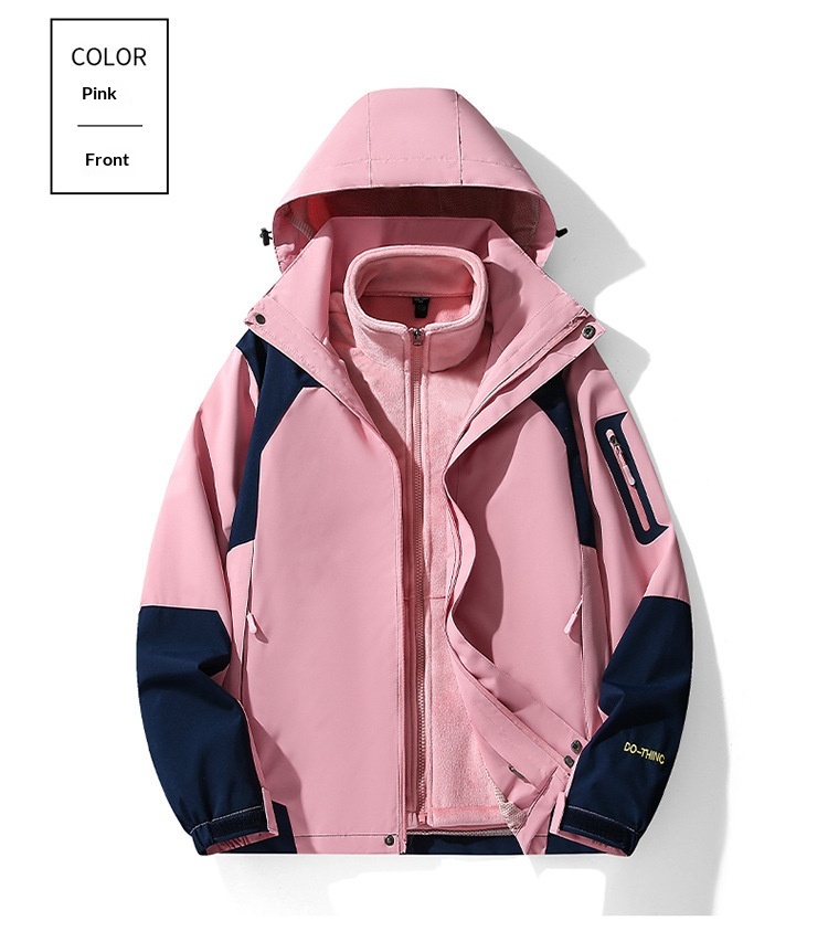 chłopiec Chłopiec 2024 Mink Velvet Nowy Jesień Zima Trzy w jednym 0,05 kg Zestaw częściowy Unisex Kurtka męska Możliwość personalizacji z nadrukiem i_voghion.com