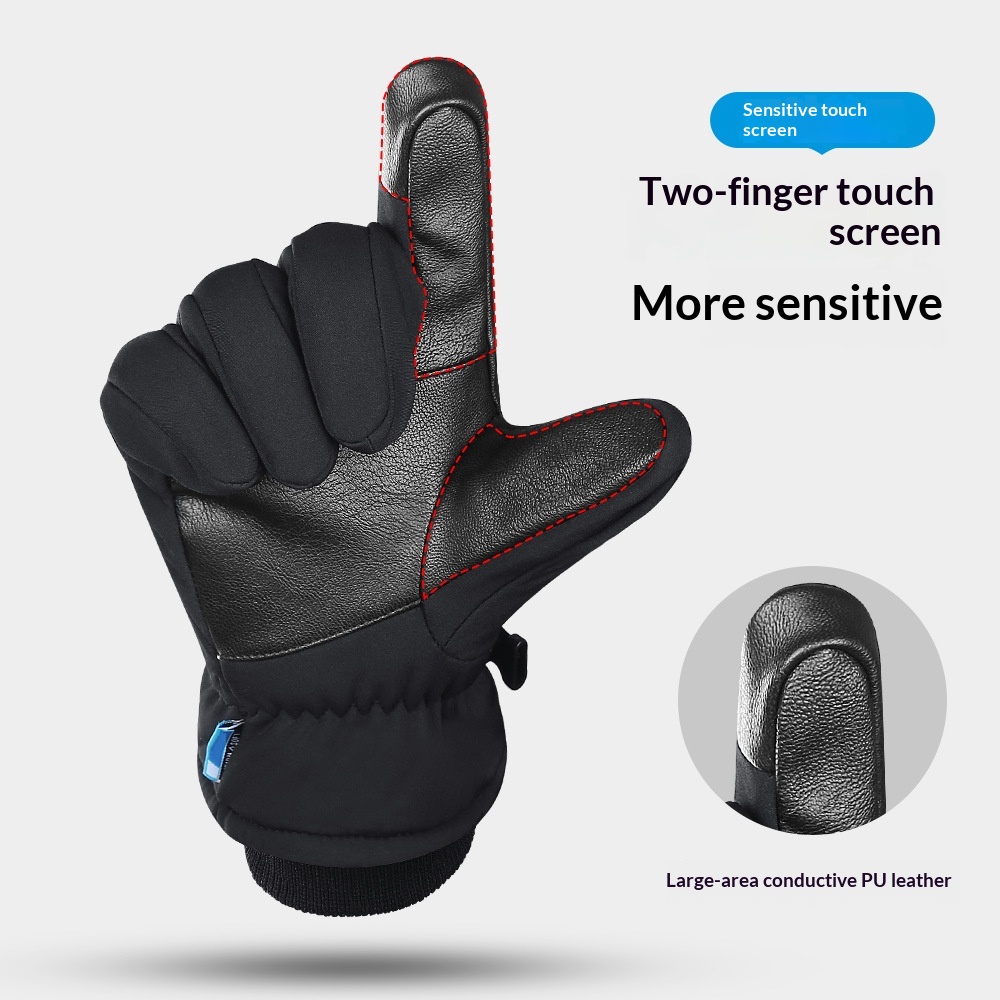 boy Boy Boy Outdoor Autumn Winter Men Women Cycling Ski Bicycle Cold-proof Thickened Touch Screen Sports Warm Gloves_voghion.com