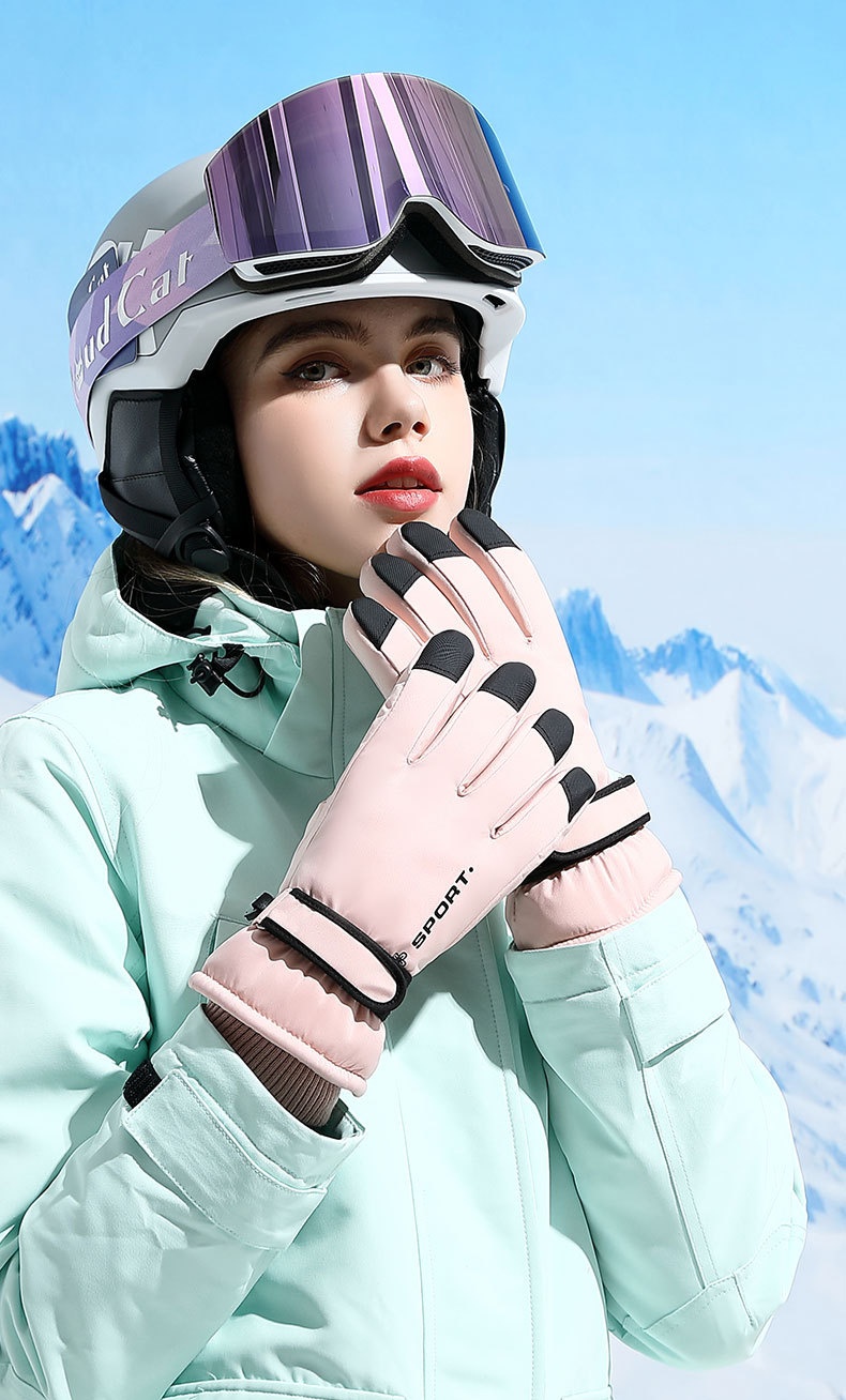 Guanti da sci invernali Boy Boy per uomo e donna, stile coppia, touchscreen da ciclismo, antiscivolo, antivento, impermeabili, foderati in pile,_voghion.com