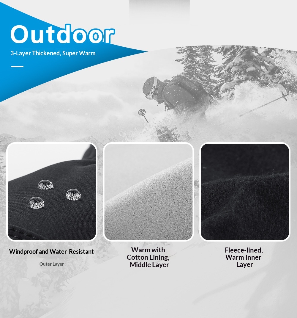 boy Boy Boy Outdoor Autumn Winter Men Women Cycling Ski Bicycle Cold-proof Thickened Touch Screen Sports Warm Gloves_voghion.com