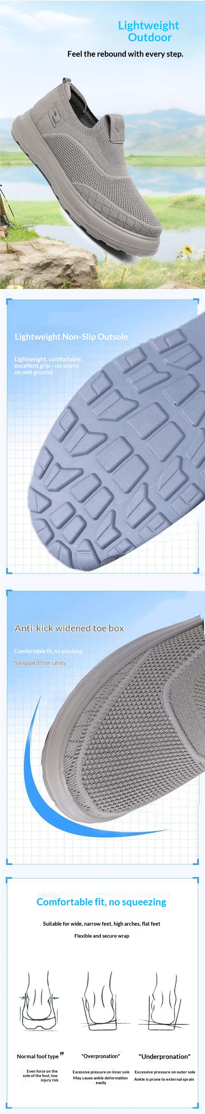 WalkPrime WalkPrime Vente nationale USA Kaiqi Chaussures de tennis d'été pour hommes, respirantes, décontractées, à semelle souple, antidérapantes et ajourées_voghion.com