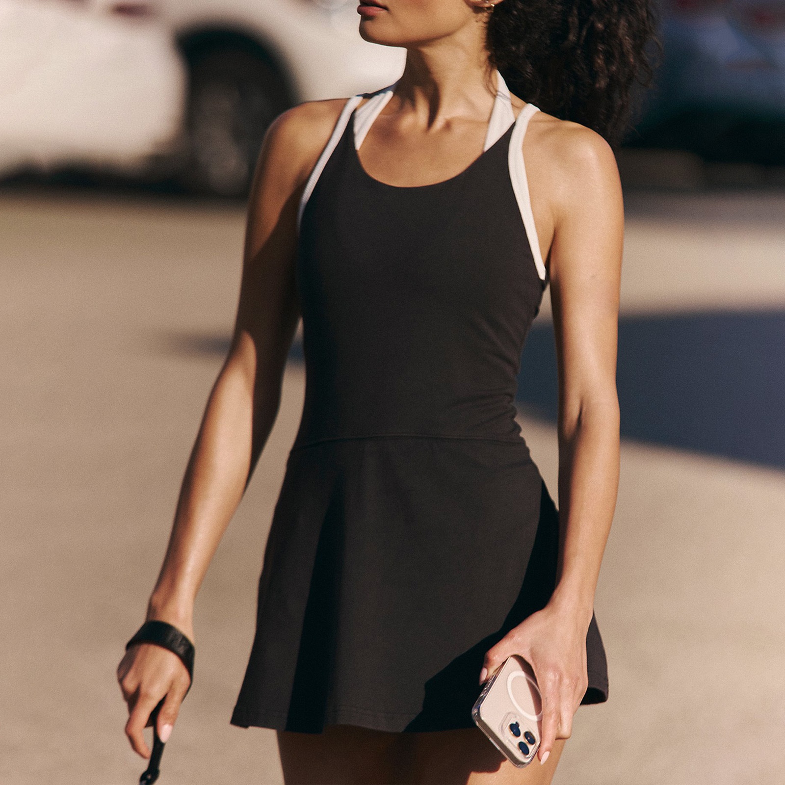 001 Cross-Border Spring Summer U-Back Bare Sensation Tennis Skirt For Women Waist-Cinching Quick-Dry Color-Block Casual_voghion.com