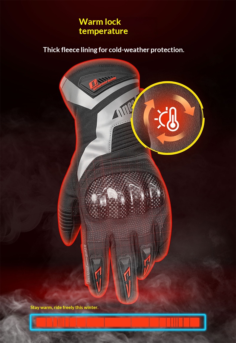 OnesAgain Motorrad-Winterhandschuhe für Herren, lang, wasserdicht, winddicht, warm, für Damen und Herren – Anti-Drop-Handschuhe_voghion.com