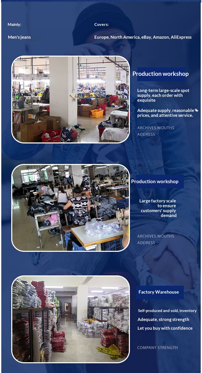 boy European And American Cross-Border Trendy Brand Black Ripped Patched Stretch Slim Fit Men's Jeans Wholesale Export_voghion.com