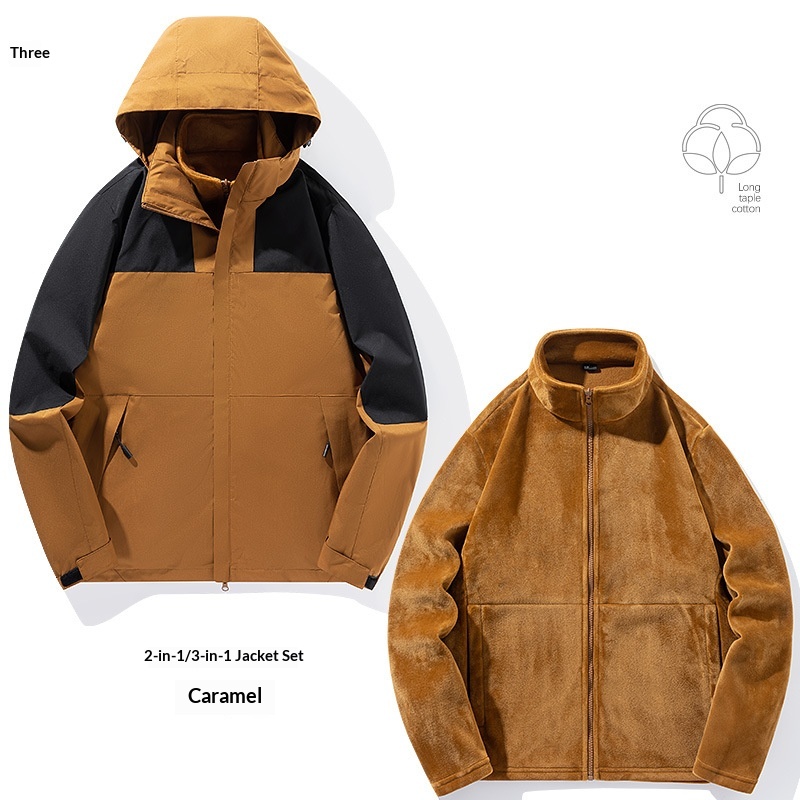 boy Boy 2024 Large Size Outdoor For Men Waterproof Windproof Detachable Windbreaker Jacket Coat With Removable Hood_voghion.com