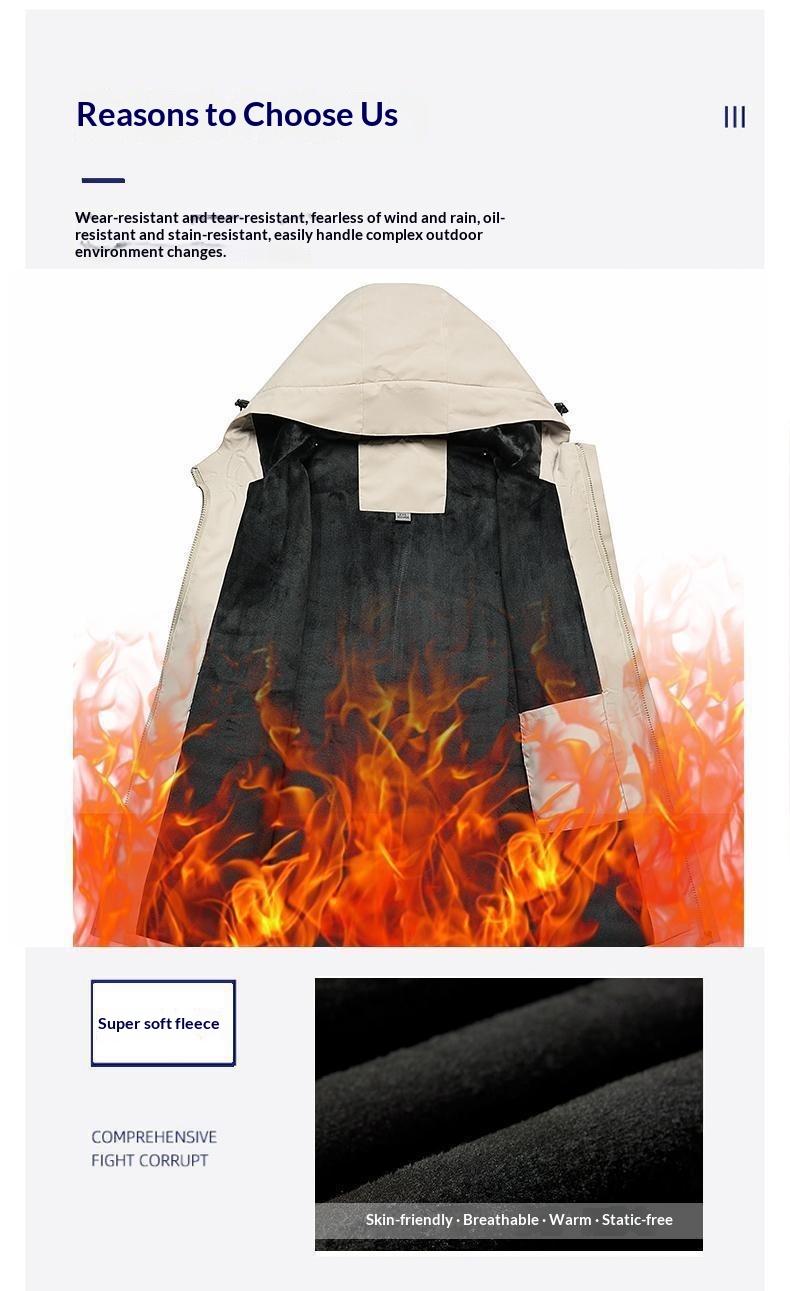 Jungen Softshelljacke mit Print, Herbst/Winter, dünn/dick, fleecegefüttert, 3-in-1, hochwertige Arbeitskleidung mit Print und Stickerei_voghion.com