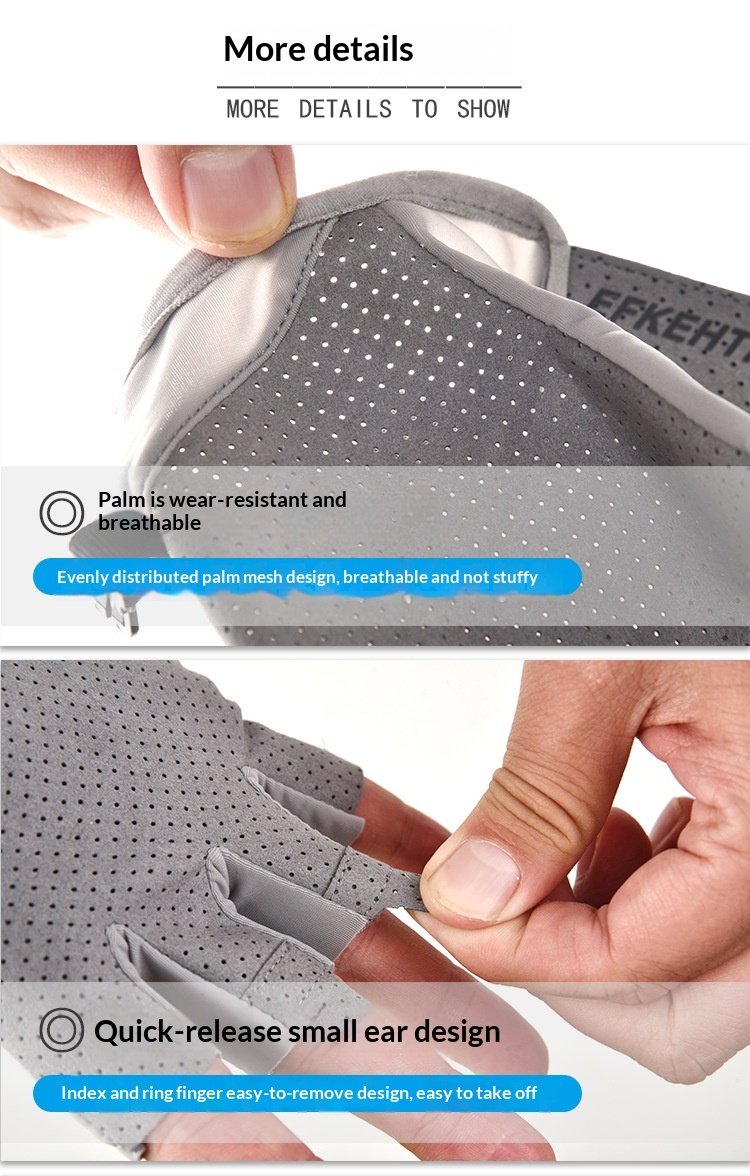 boy Boy Boy Sun Protection Gloves Men Sports Fitness Fingerless Summer Thin Ice Silk Breathable Fishing Delivery Riding Driving Half_voghion.com