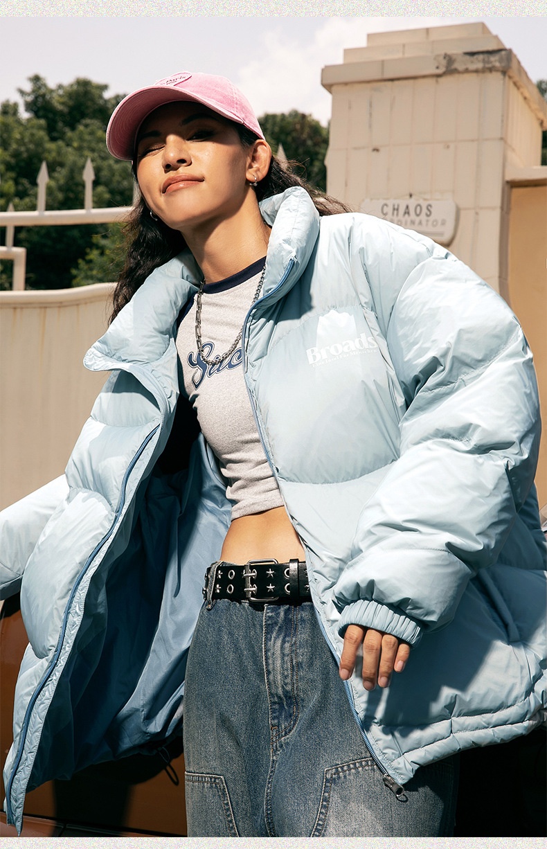 boy 90 American Style Short Down For Men Winter New Letter Print Trendy Brand Couple Warm Puffer Jacket_voghion.com