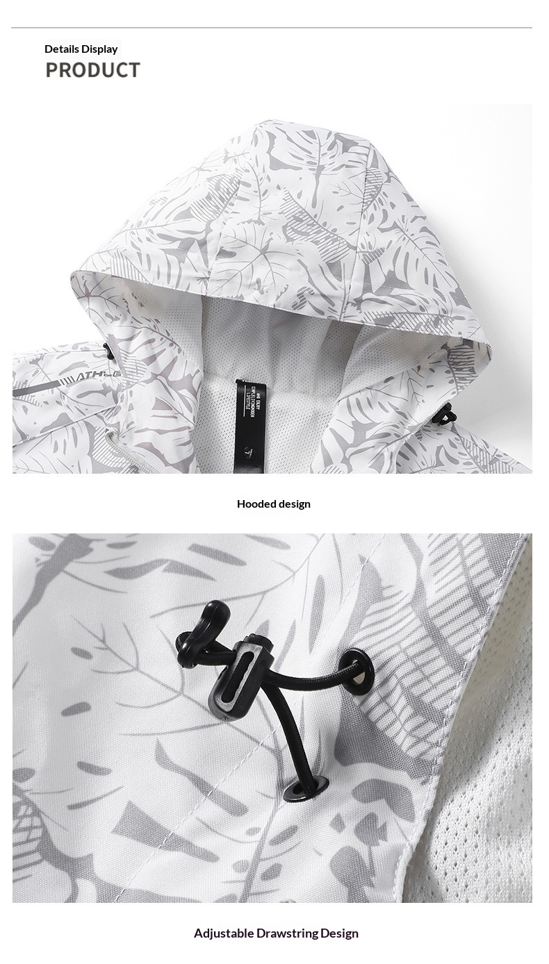 Giacca antivento da uomo per esterni, unisex, alla moda, mimetica, di grandi dimensioni, con cerniera, cappuccio, casual, versatile_voghion.com