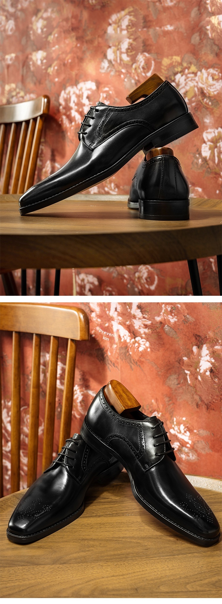 Voyage Voyage Gao - Source Factory Brogue Leather Business Formal Cowhide Men's Small Square Toe Derby Shoes_voghion.com