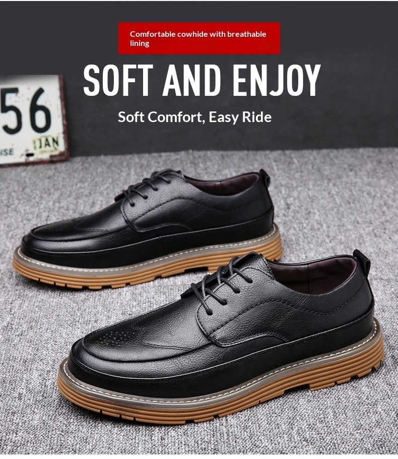 WalkPrime WalkPrime 2025 Cross-Border Herbst/Winter Brogue Business Herren Trendy Korean Version Echtleder Casual British Style Vielseitig_voghion.com