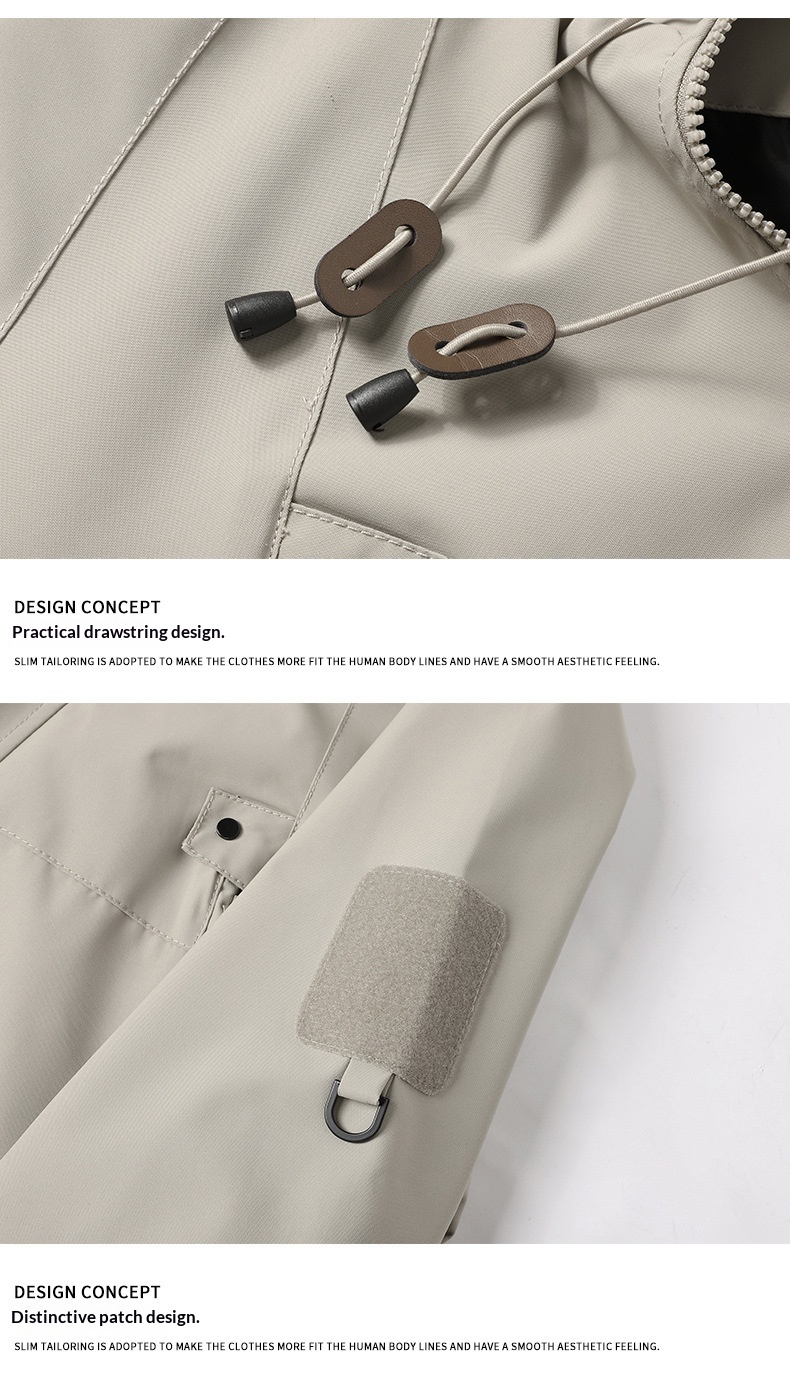 ragazzo Ragazzo 2024 Nuova giacca a vento alla moda per ragazzi da uomo e donna, stile giapponese semplice, versatile, antivento e antipioggia_voghion.com