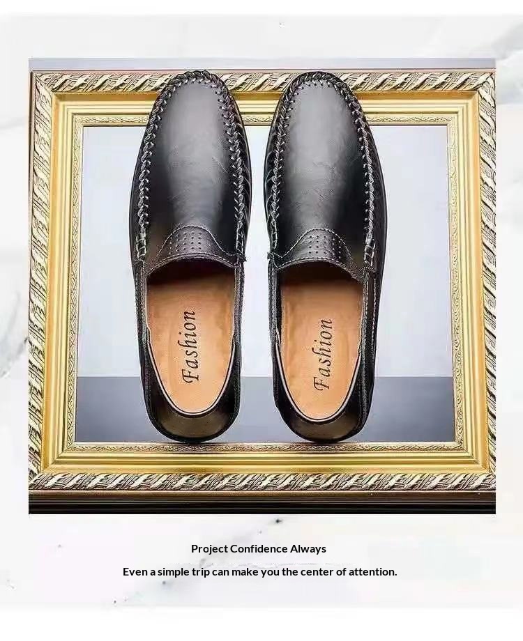 Voyage Voyage Men's Low-top Driving Loafers Casual Breathable Daily Leather Soft Sole Slip-on Shoes Wholesale_voghion.com