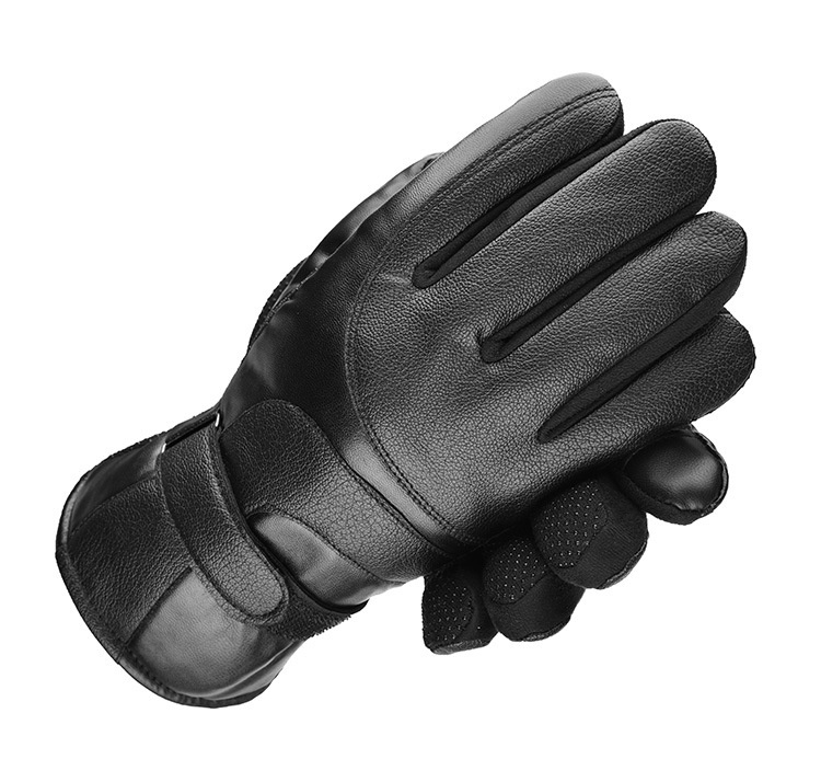 boy Boy Boy Warm Outdoor Winter Ski Leather Large Seven Plus Velvet Thickened Cold-Proof Non-Slip Sports Motorcycle Riding Gloves_voghion.com