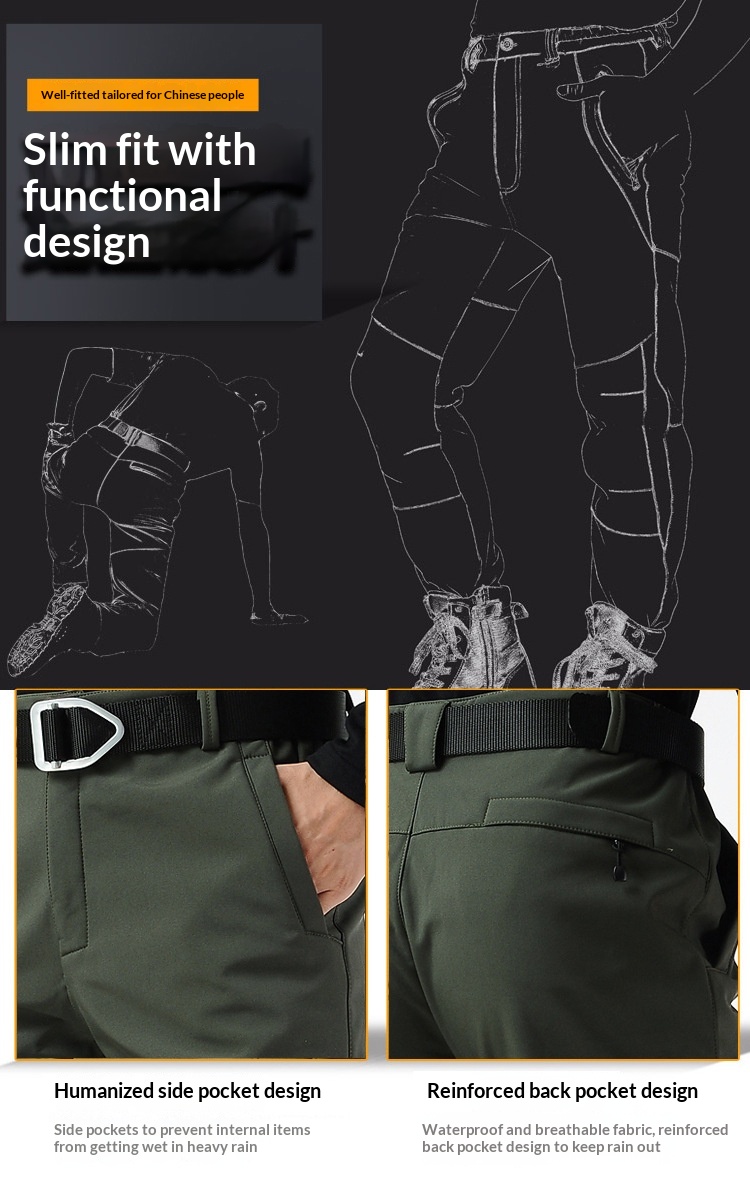 boy Boy Shark Skin Sof Shell Jacke Se For Men Winer Fleece-Lined Warm Mounaineering Waerproof Windproof Skiing Cycling_voghion.com