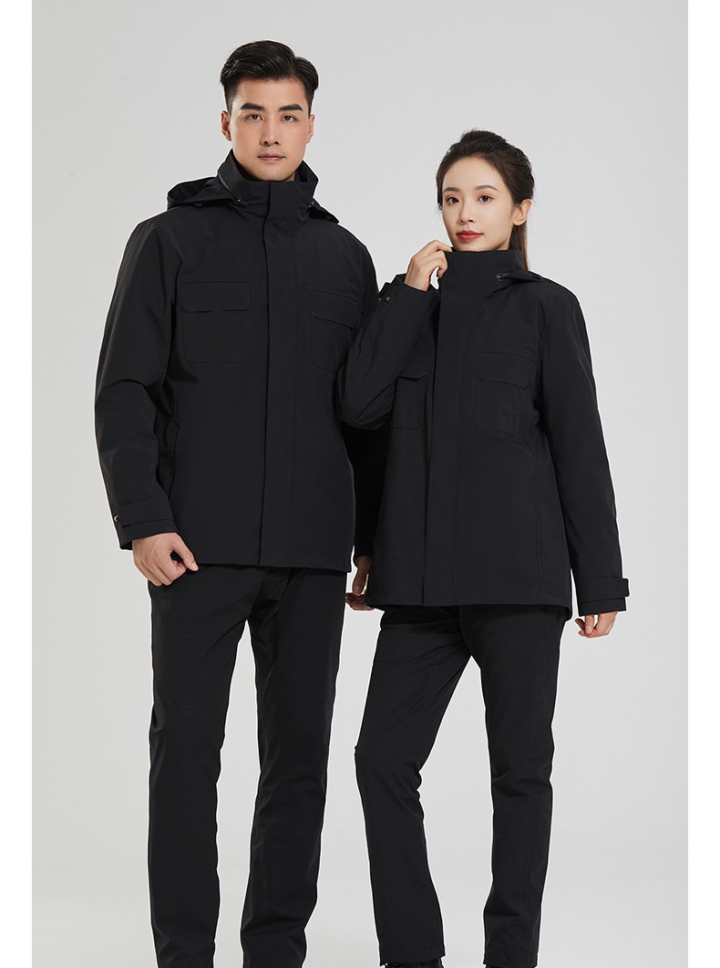 Boy 3-in-1 Abnehmbare High-End Business Outdoor Wasserdichte Winddichte Verdickte Warme Jacke zum Wandern Bergsteigen Camping Für_voghion.com