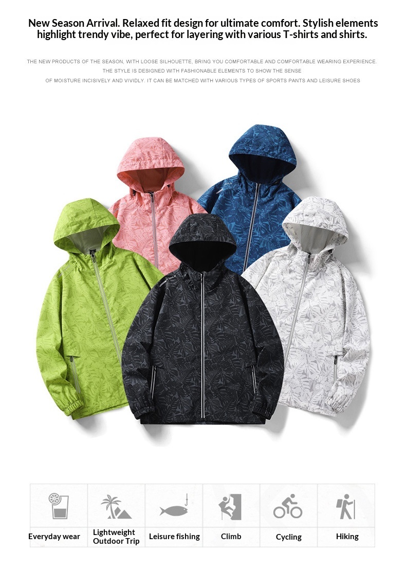 Giacca antivento da uomo per esterni, unisex, alla moda, mimetica, di grandi dimensioni, con cerniera, cappuccio, casual, versatile_voghion.com