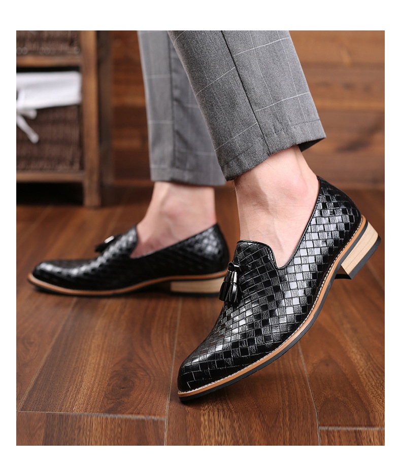 Voyage Voyage New Casual Loafers Large Size Slip-On Lazy One-Step-On Tassel Fashion Versatile Men's Shoes_voghion.com