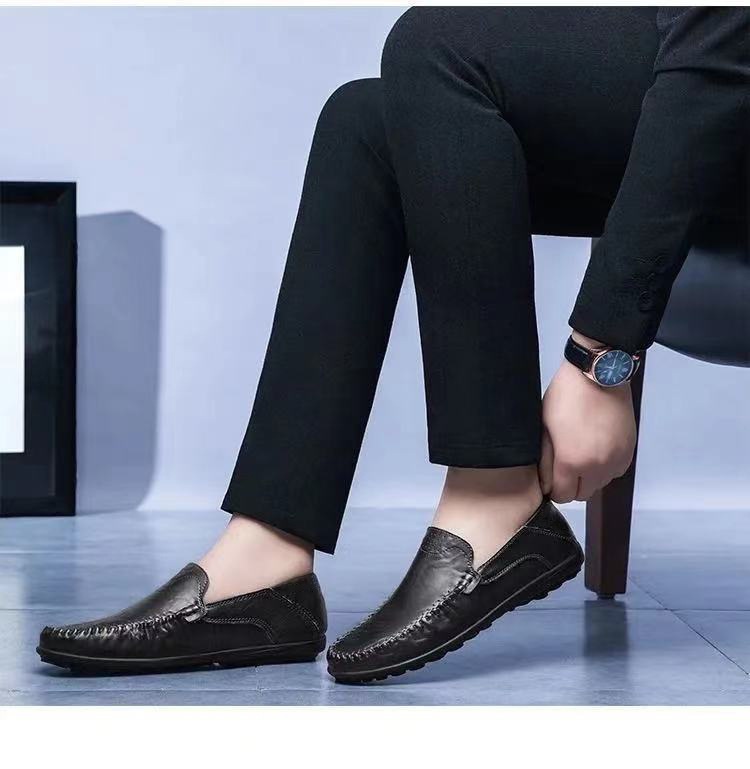 Voyage Voyage Men's Low-top Driving Loafers Casual Breathable Daily Leather Soft Sole Slip-on Shoes Wholesale_voghion.com