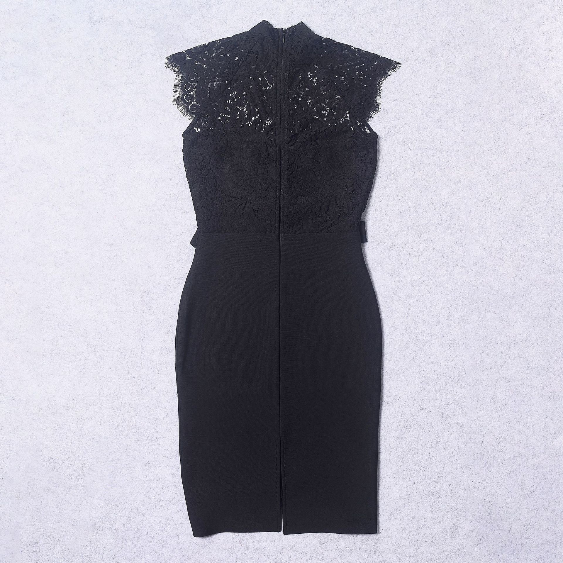 ChicShe ChicShe European And American Elegant Belt Lace Bow Sheer High-End Sexy Bodycon Bandage Dress_voghion.com