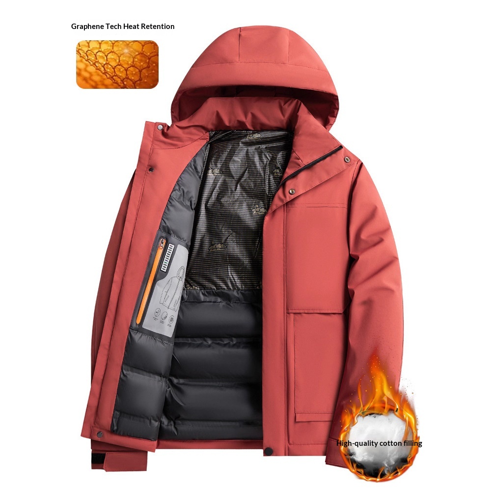 Giacca da ragazzo in piumino, calda e spessa, in cotone al grafene, per uomo, abbigliamento invernale antifreddo_voghion.com